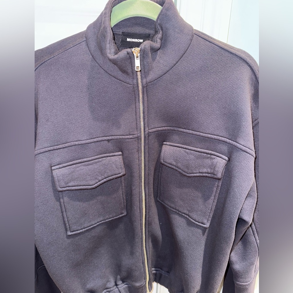 Monrow Zip Up Euc Medium - image 2